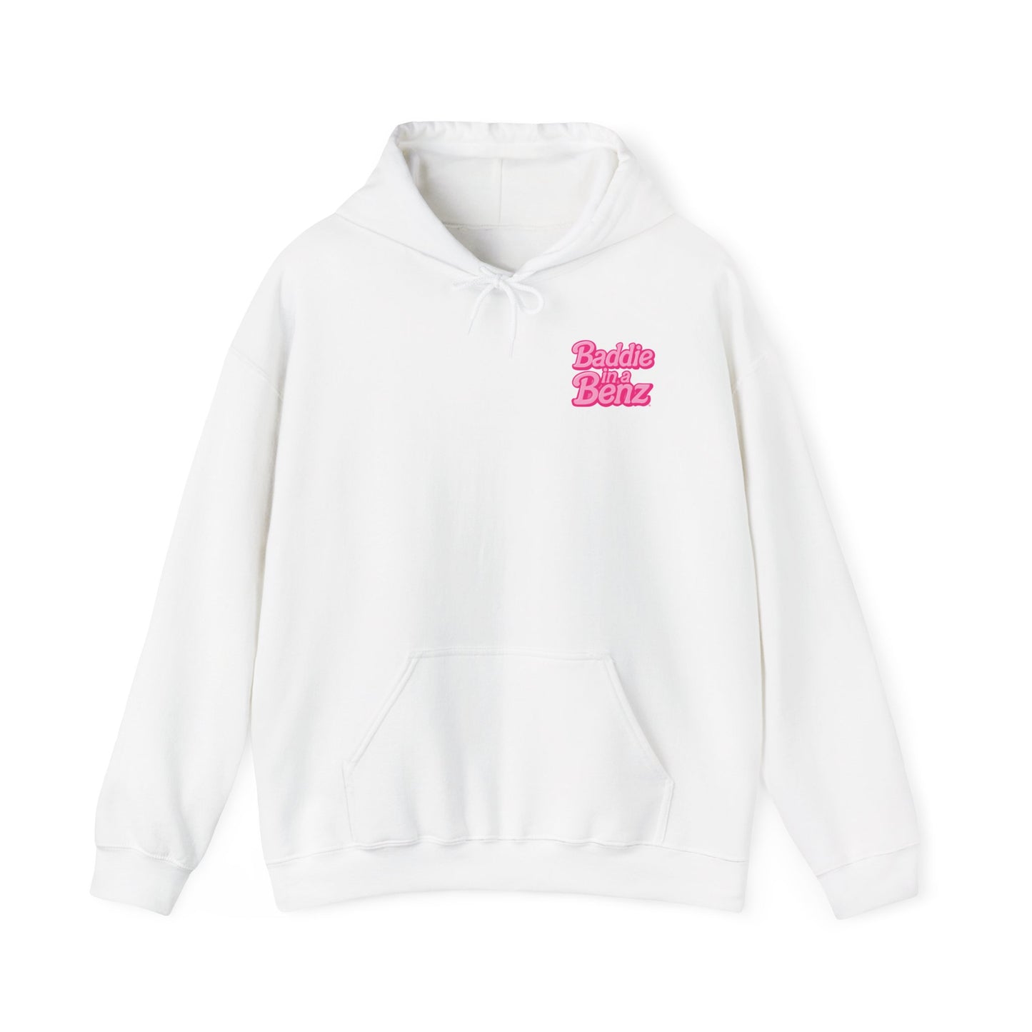 Baddie in a Benz™ | Unisex Heavy Blend™ Hooded Sweatshirt - Double Logo | Pink