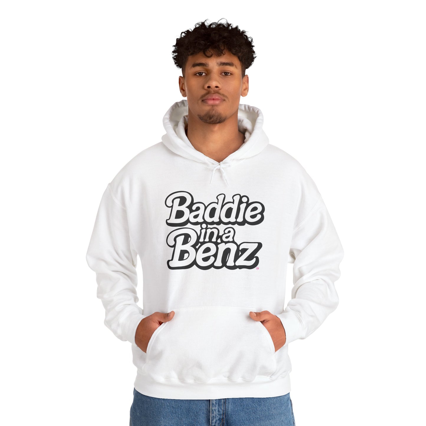 Baddie in a Benz™ Hoodie | Cool Sweatshirt , Perfect for Casual Outings, Everyday Comfort | Black & White
