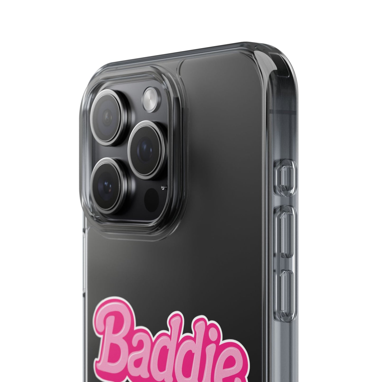 Baddie in a Benz™ Clear Phone Case, Trendy Phone Cover, Fashion Statement | Pink Aesthetic Accessory