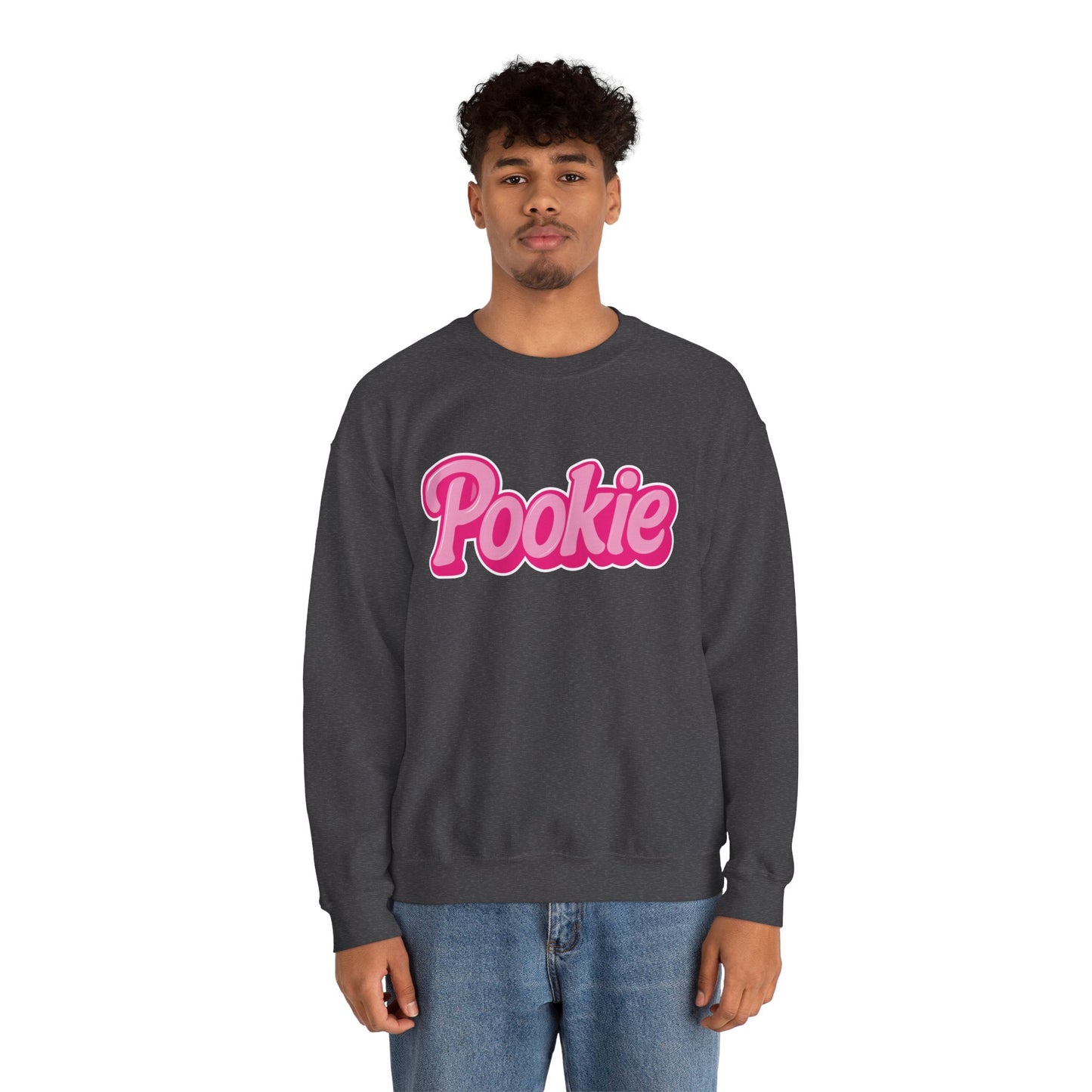 Pookie | Baddie in a Benz™ Cozy Unisex Crewneck Sweatshirt | PINK LOGO