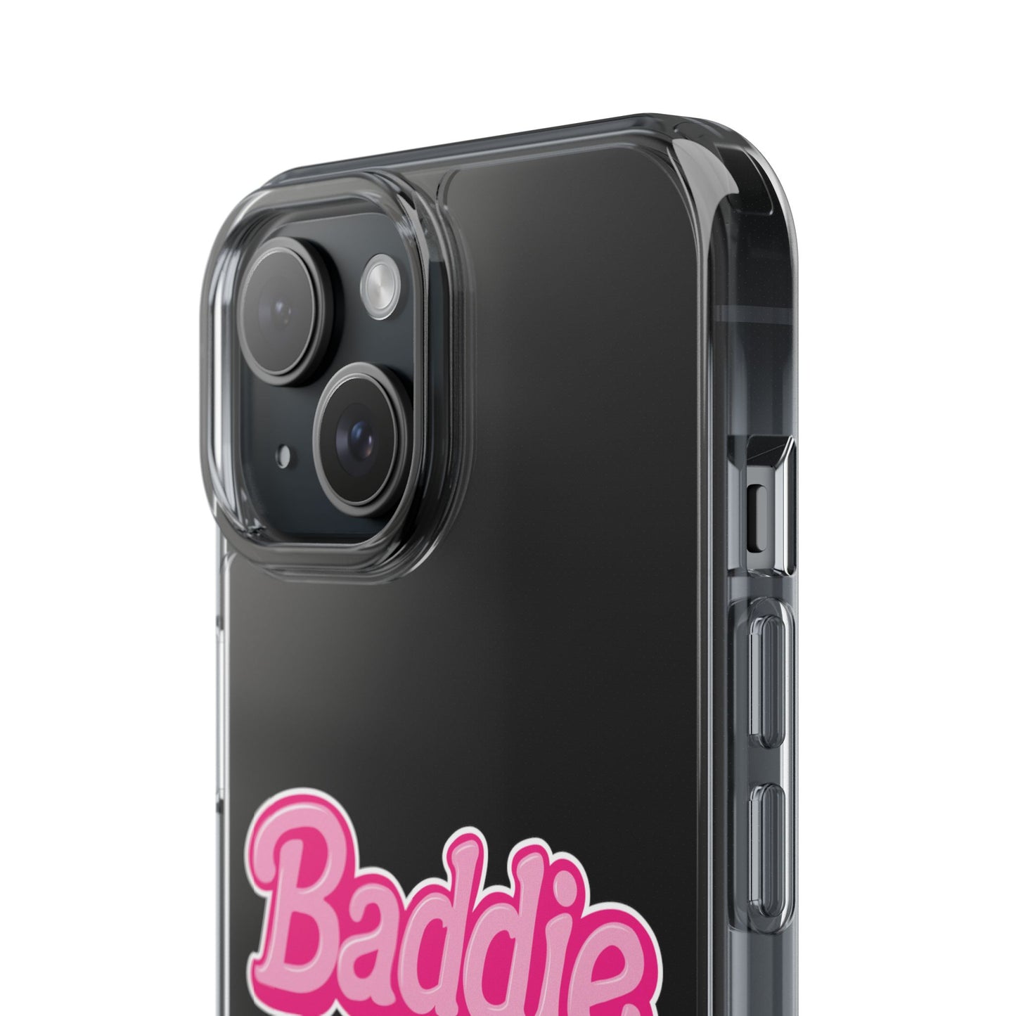 Baddie in a Benz™ Clear Phone Case, Trendy Phone Cover, Fashion Statement | Pink Aesthetic Accessory