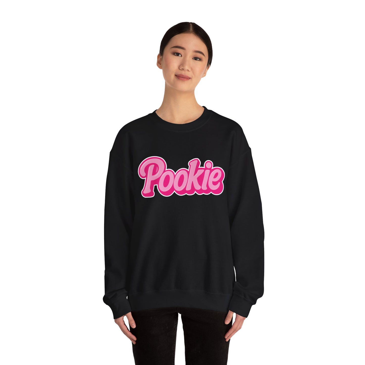 Pookie | Baddie in a Benz™ Cozy Unisex Crewneck Sweatshirt | PINK LOGO
