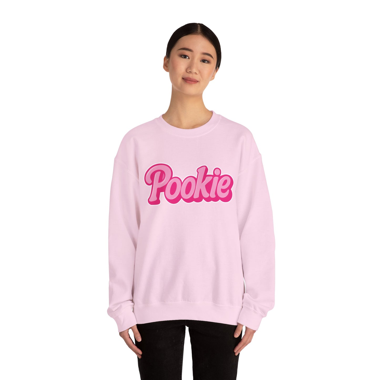 Pookie | Baddie in a Benz™ Cozy Unisex Crewneck Sweatshirt | PINK LOGO