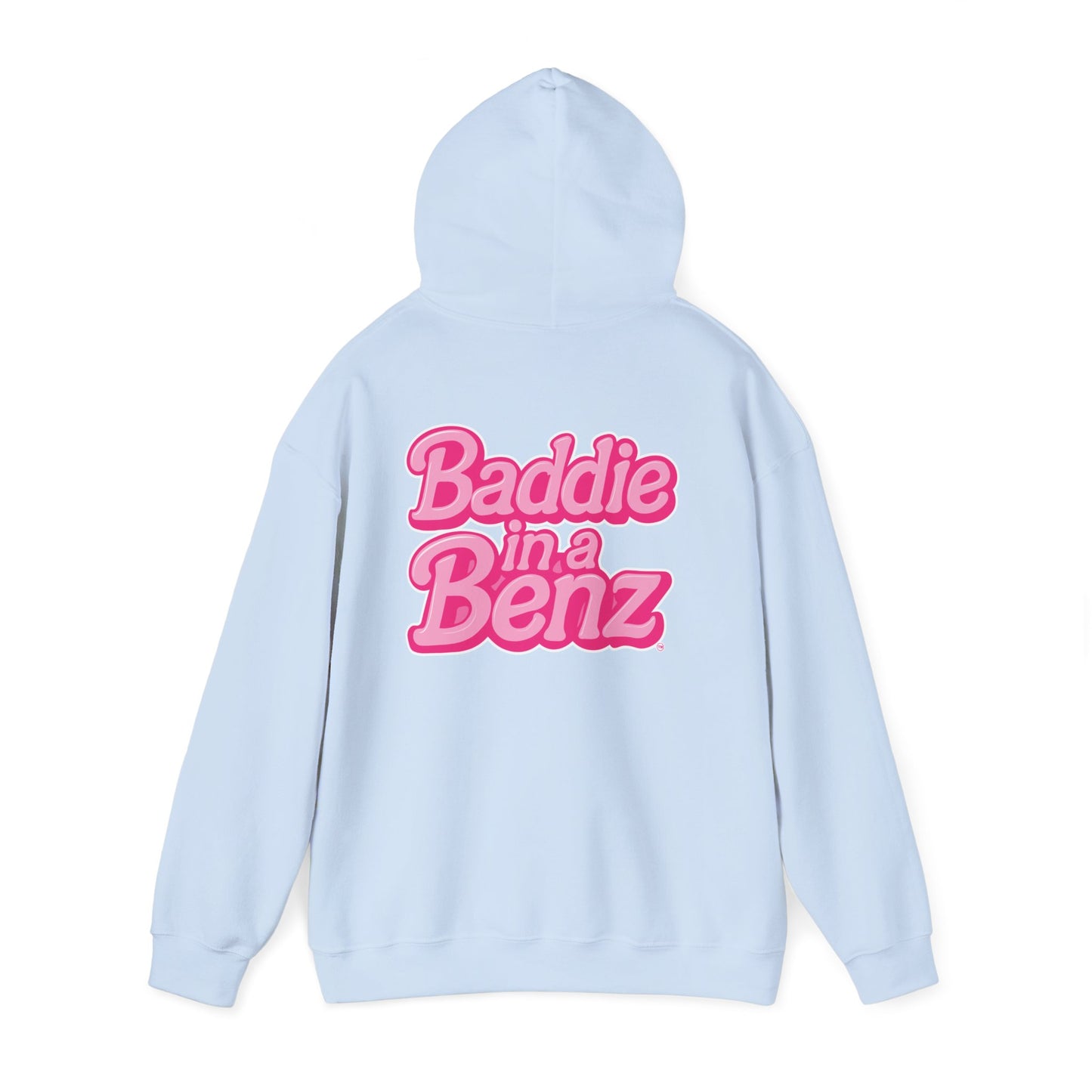 Baddie in a Benz™ | Unisex Heavy Blend™ Hooded Sweatshirt - Double Logo | Pink