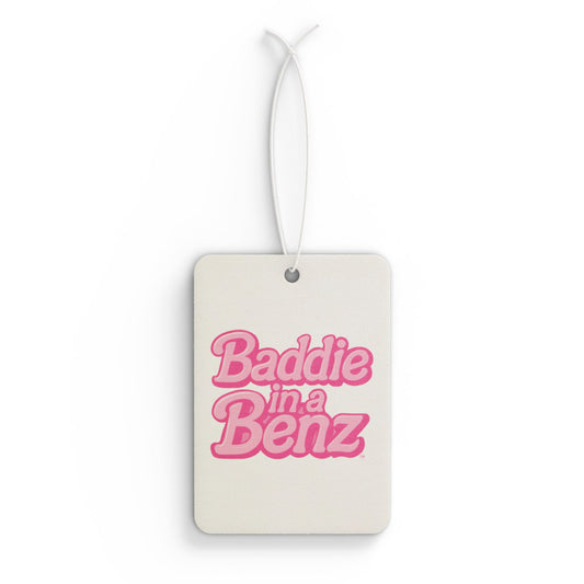 Baddie in a Benz™ | Car Air Freshener, Scented Car Tag, Car Accessory, Pink Air Freshener