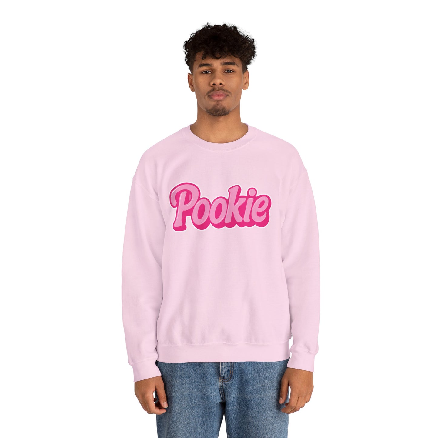 Pookie | Baddie in a Benz™ Cozy Unisex Crewneck Sweatshirt | PINK LOGO