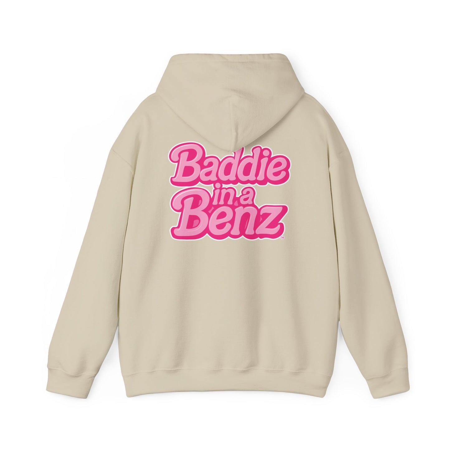 Baddie in a Benz™ | Unisex Heavy Blend™ Hooded Sweatshirt - Double Logo | Pink