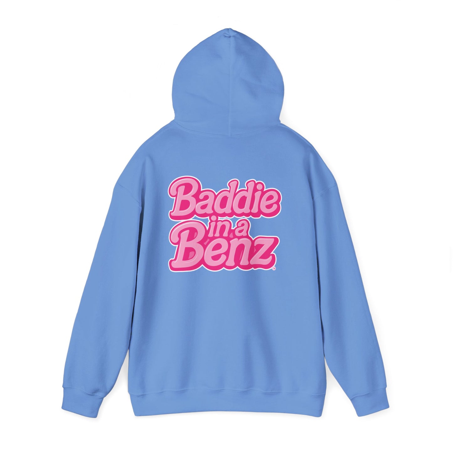 Baddie in a Benz™ | Unisex Heavy Blend™ Hooded Sweatshirt - Double Logo | Pink