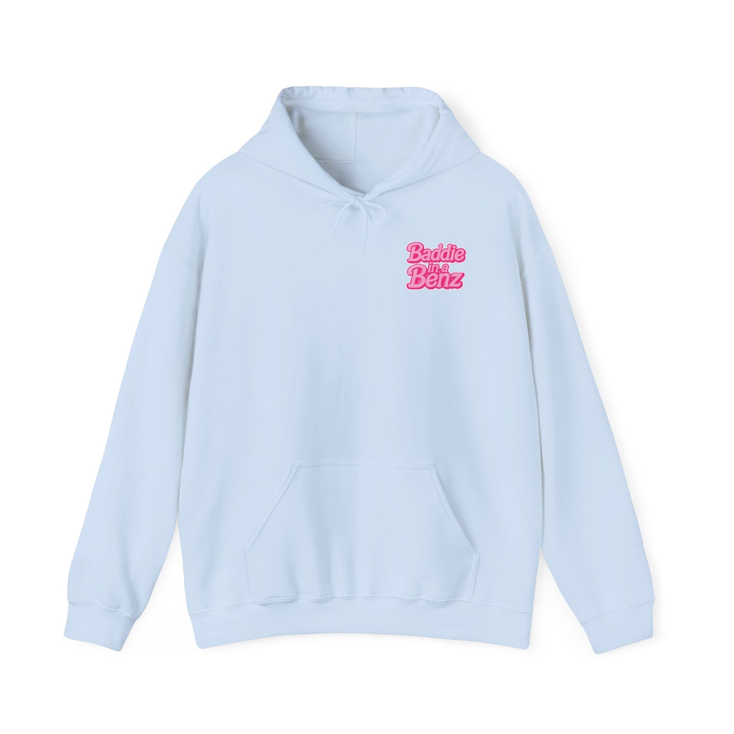 Baddie in a Benz™ | Unisex Heavy Blend™ Hooded Sweatshirt - Double Logo | Pink