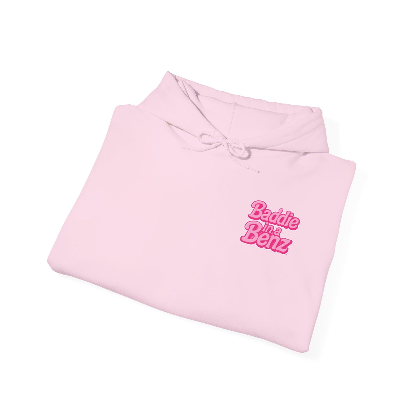 Baddie in a Benz™ | Unisex Heavy Blend™ Hooded Sweatshirt - Double Logo | Pink