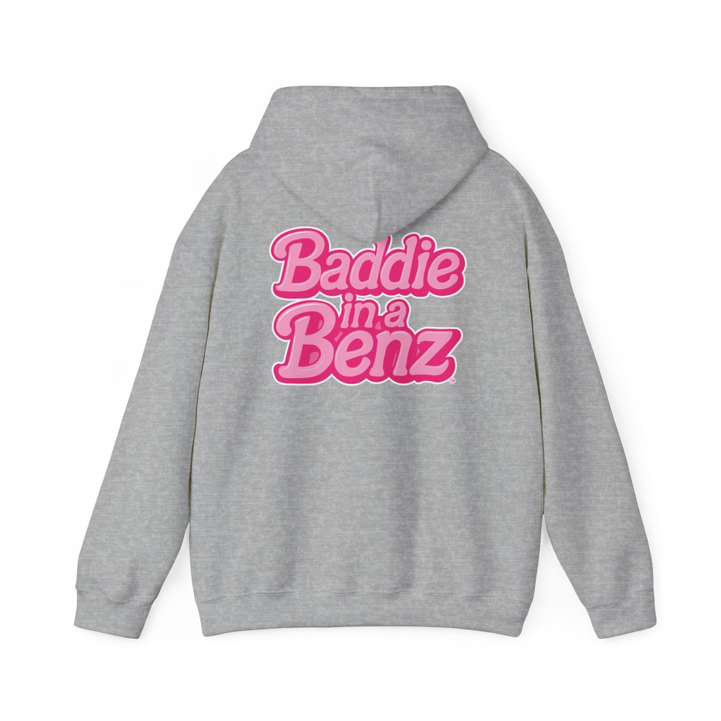 Baddie in a Benz™ | Unisex Heavy Blend™ Hooded Sweatshirt - Double Logo | Pink