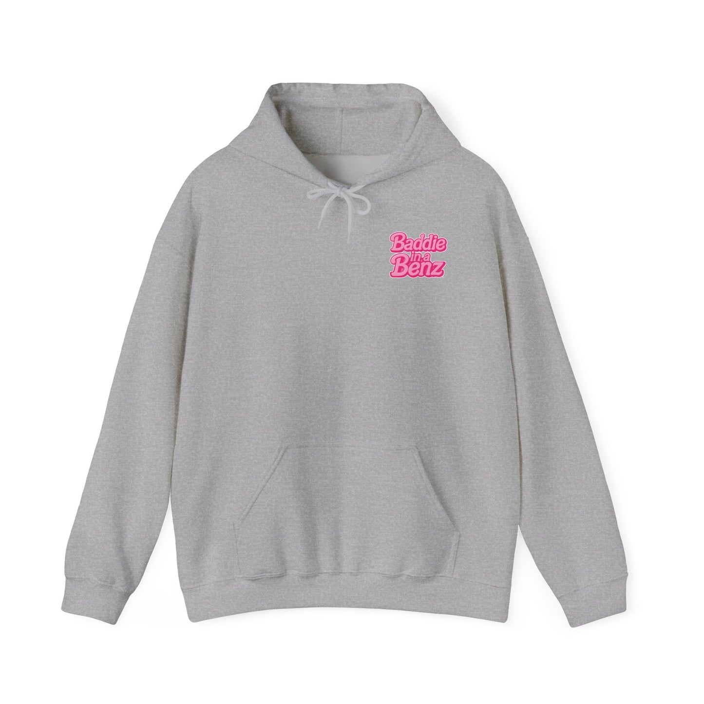 Baddie in a Benz™ | Unisex Heavy Blend™ Hooded Sweatshirt - Double Logo | Pink