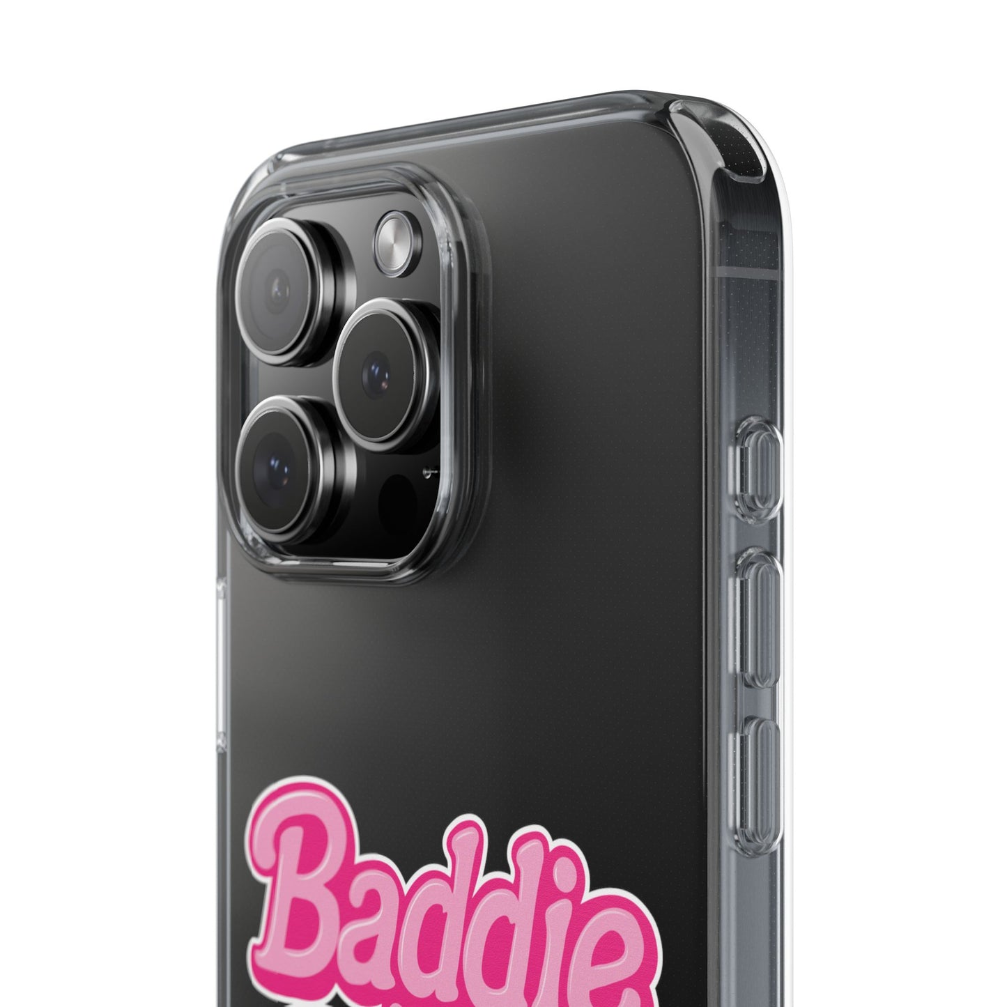 Baddie in a Benz™ Clear Phone Case, Trendy Phone Cover, Fashion Statement | Pink Aesthetic Accessory