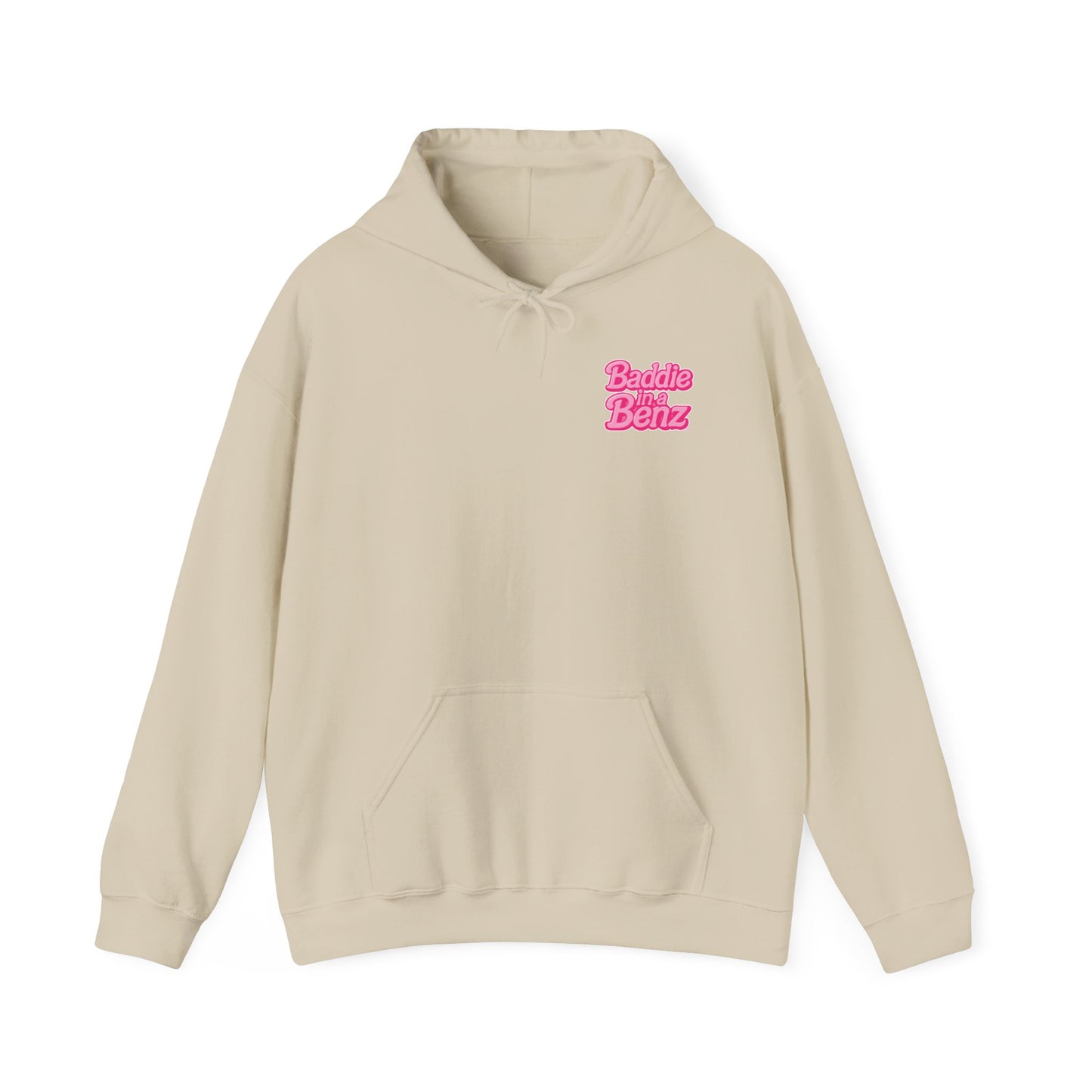 Baddie in a Benz™ | Unisex Heavy Blend™ Hooded Sweatshirt - Double Logo | Pink