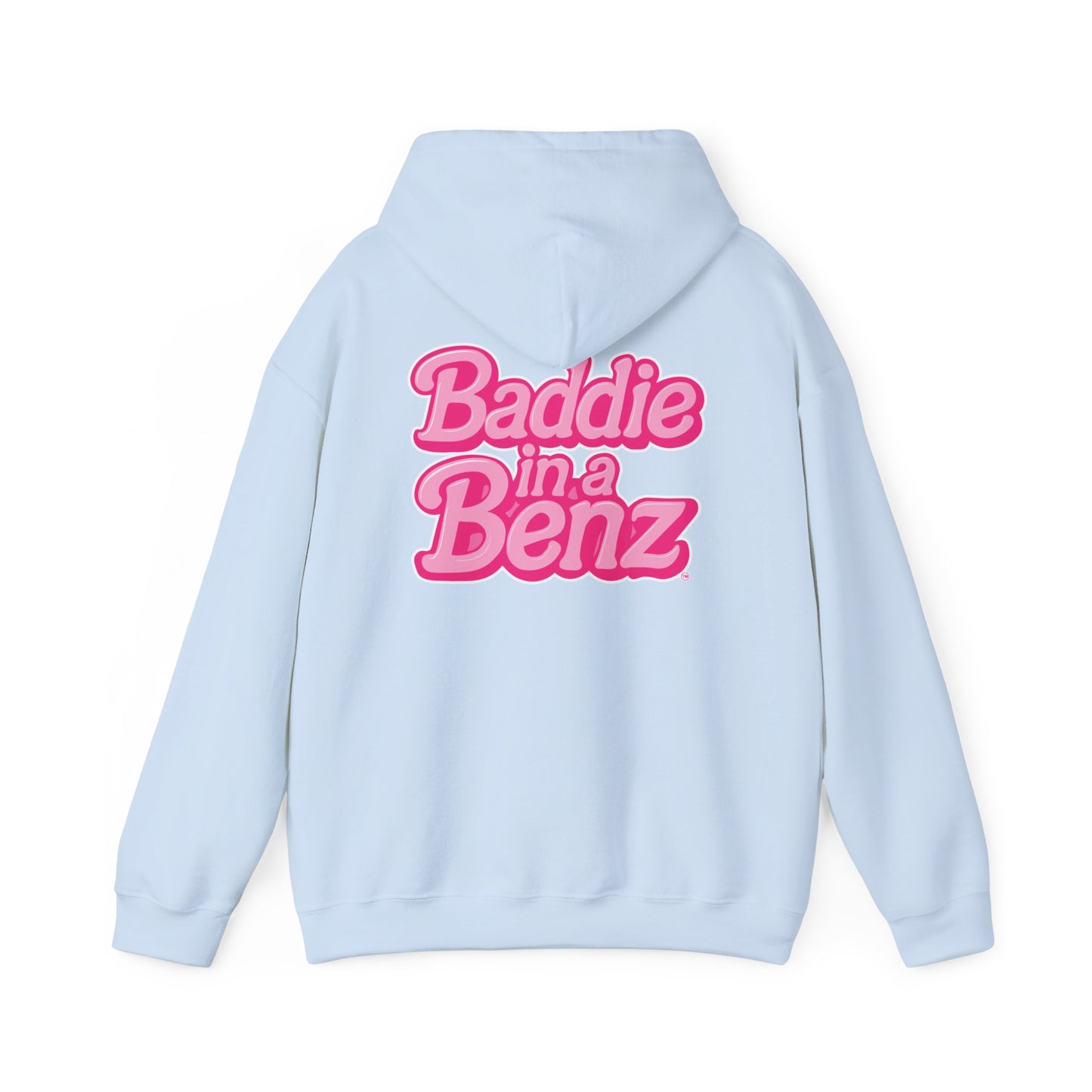 Baddie in a Benz™ | Unisex Heavy Blend™ Hooded Sweatshirt - Double Logo | Pink