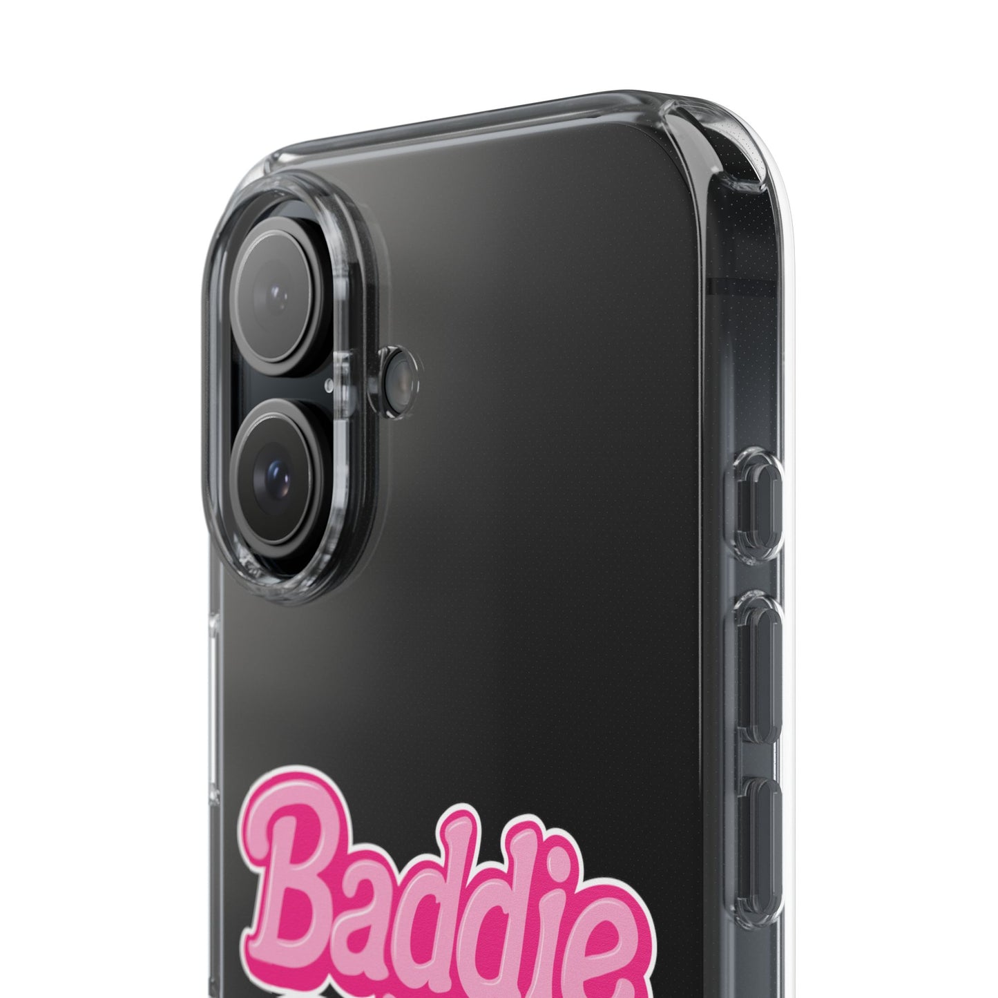 Baddie in a Benz™ Clear Phone Case, Trendy Phone Cover, Fashion Statement | Pink Aesthetic Accessory