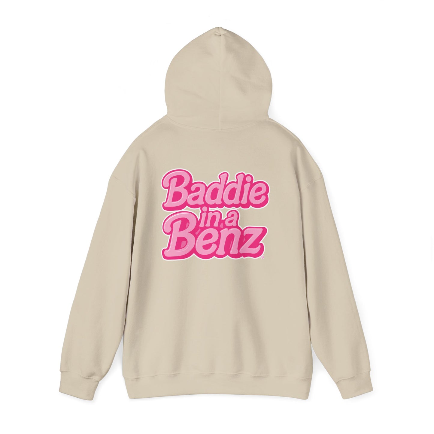Baddie in a Benz™ | Unisex Heavy Blend™ Hooded Sweatshirt - Double Logo | Pink