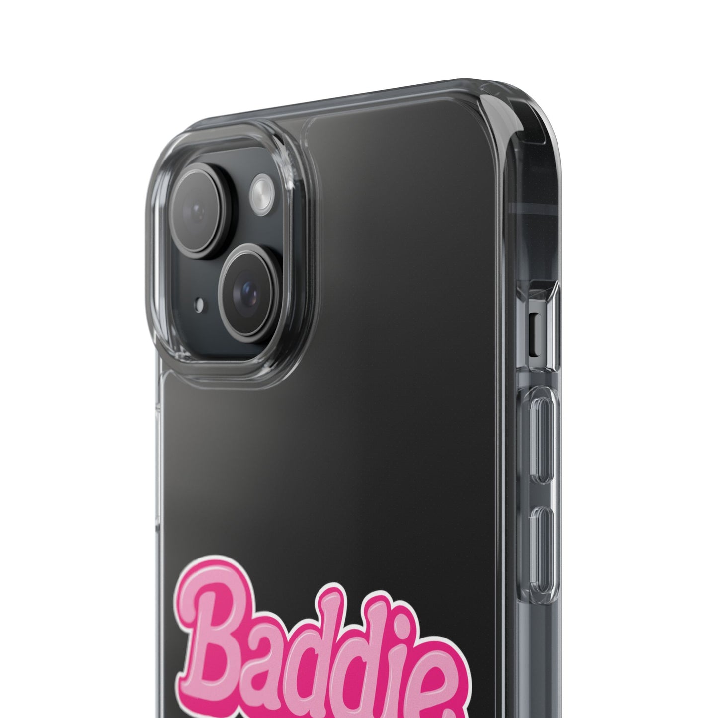 Baddie in a Benz™ Clear Phone Case, Trendy Phone Cover, Fashion Statement | Pink Aesthetic Accessory