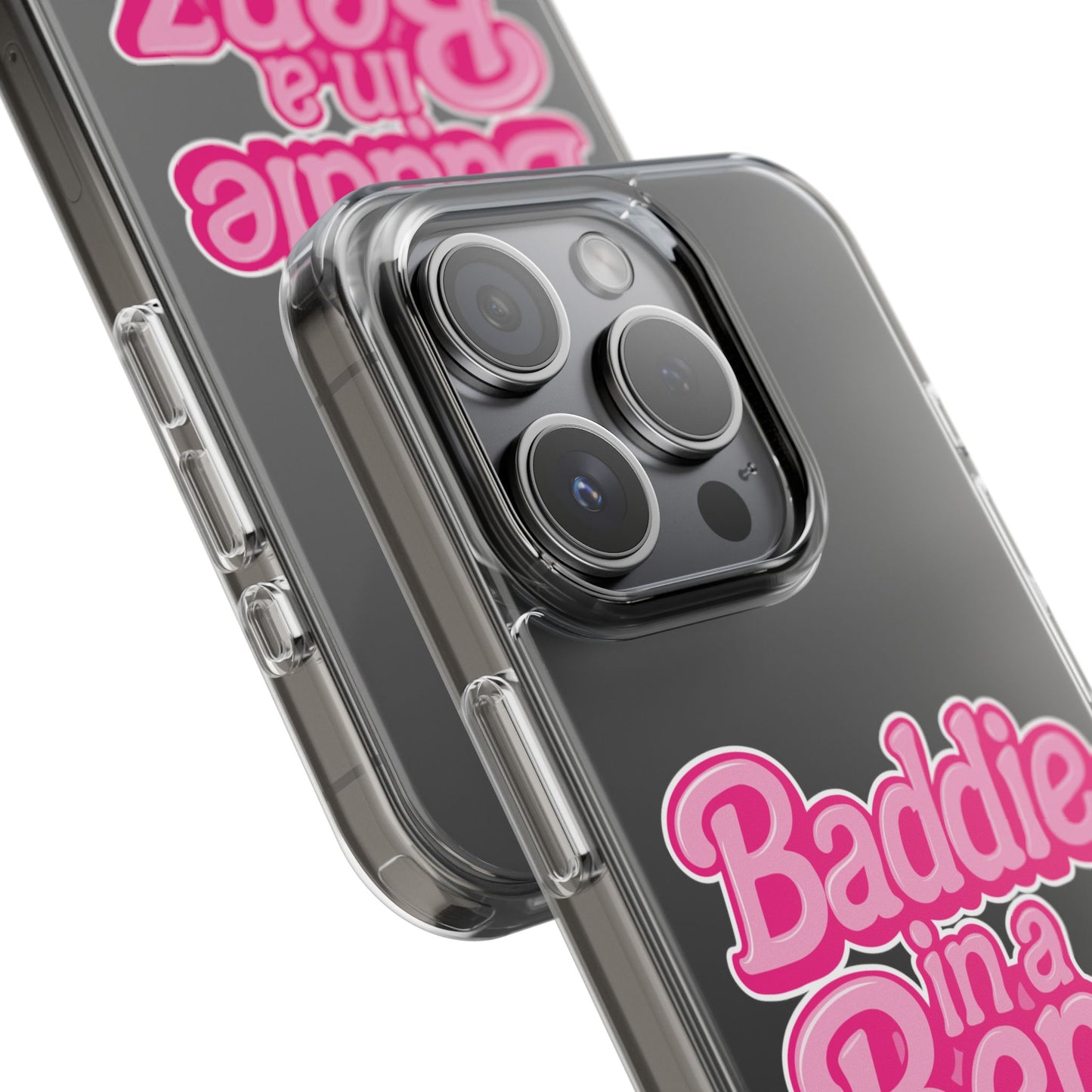 Baddie in a Benz™ Clear Phone Case, Trendy Phone Cover, Fashion Statement | Pink Aesthetic Accessory