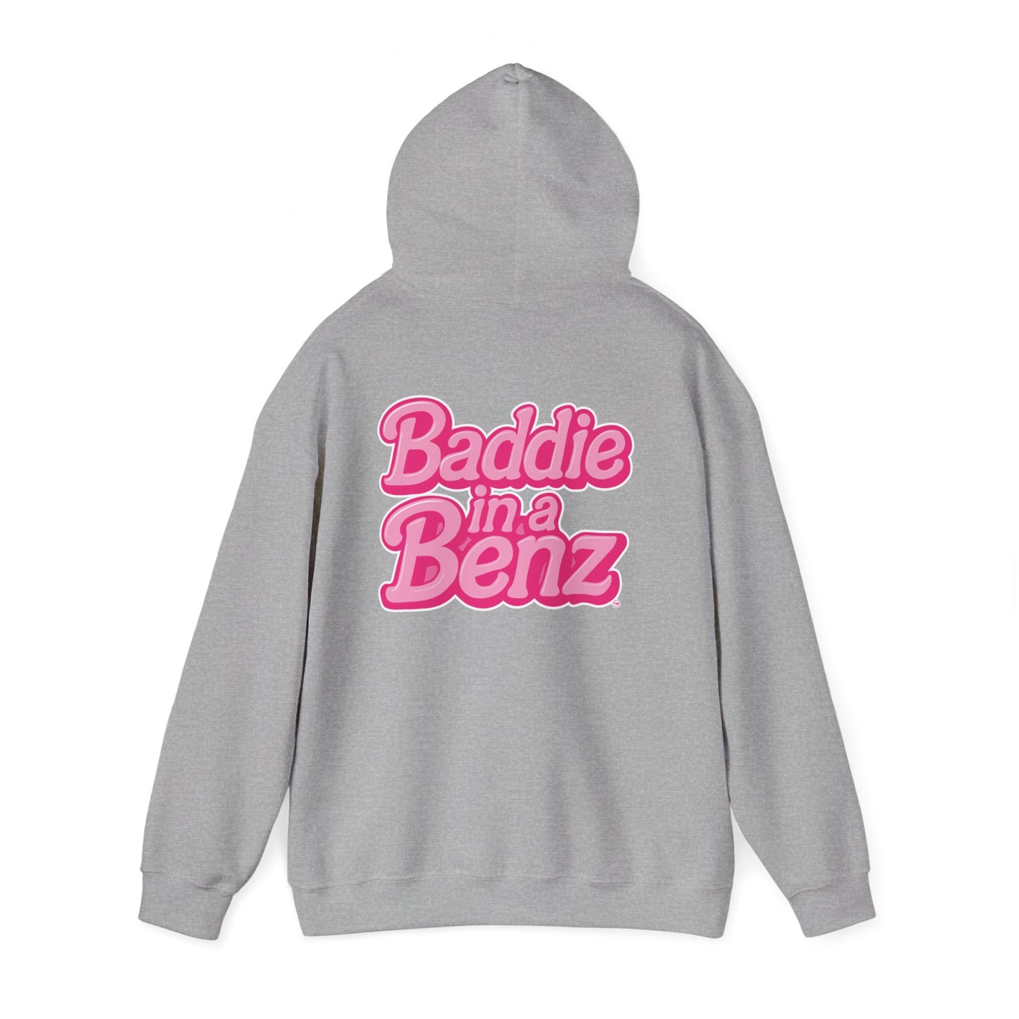Baddie in a Benz™ | Unisex Heavy Blend™ Hooded Sweatshirt - Double Logo | Pink
