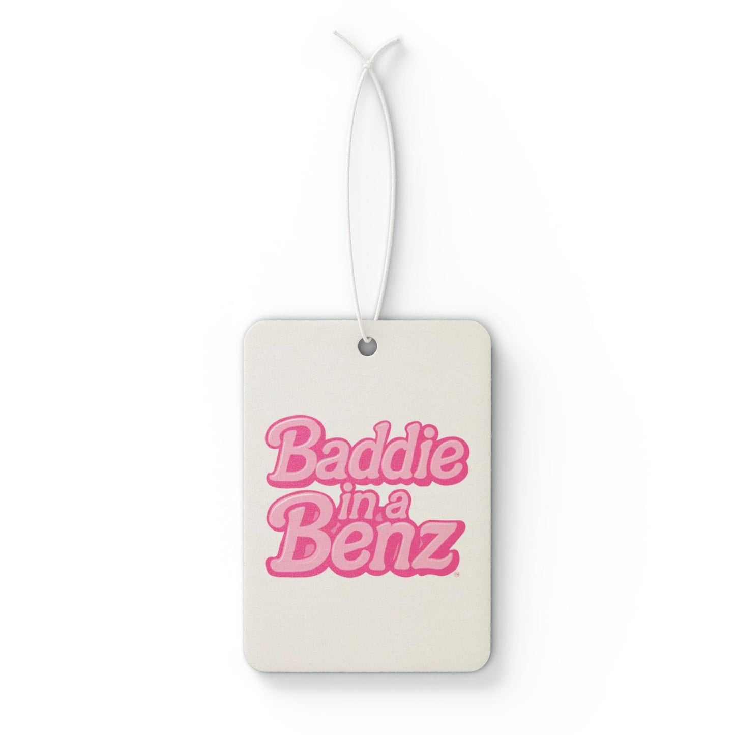 Baddie in a Benz™ | Car Air Freshener, Scented Car Tag, Car Accessory, Pink Air Freshener
