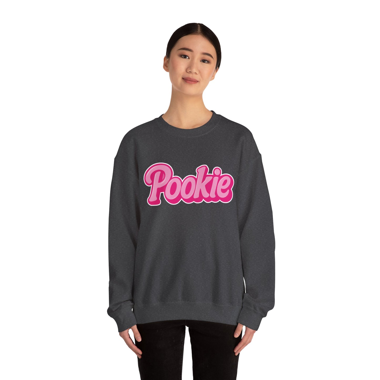 Pookie | Baddie in a Benz™ Cozy Unisex Crewneck Sweatshirt | PINK LOGO
