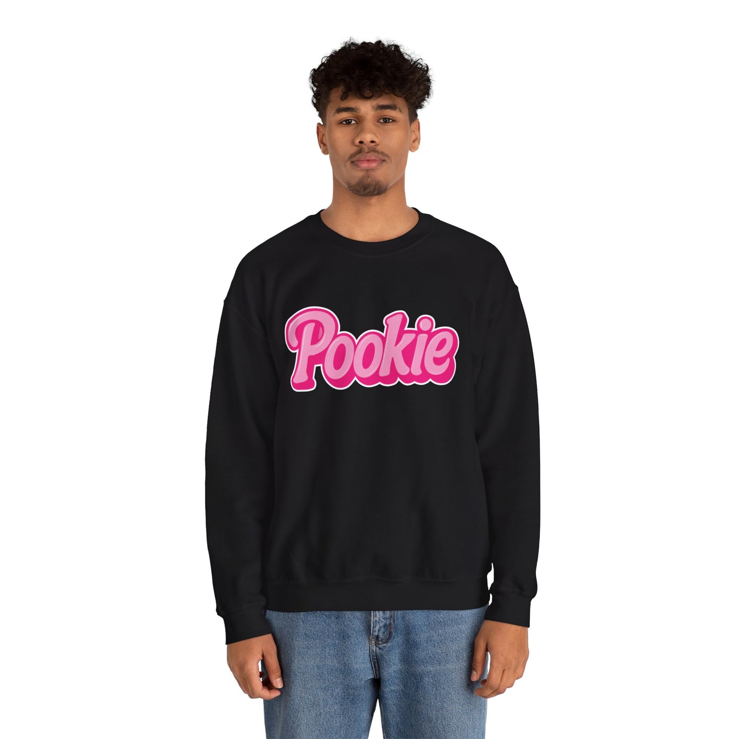 Pookie | Baddie in a Benz™ Cozy Unisex Crewneck Sweatshirt | PINK LOGO