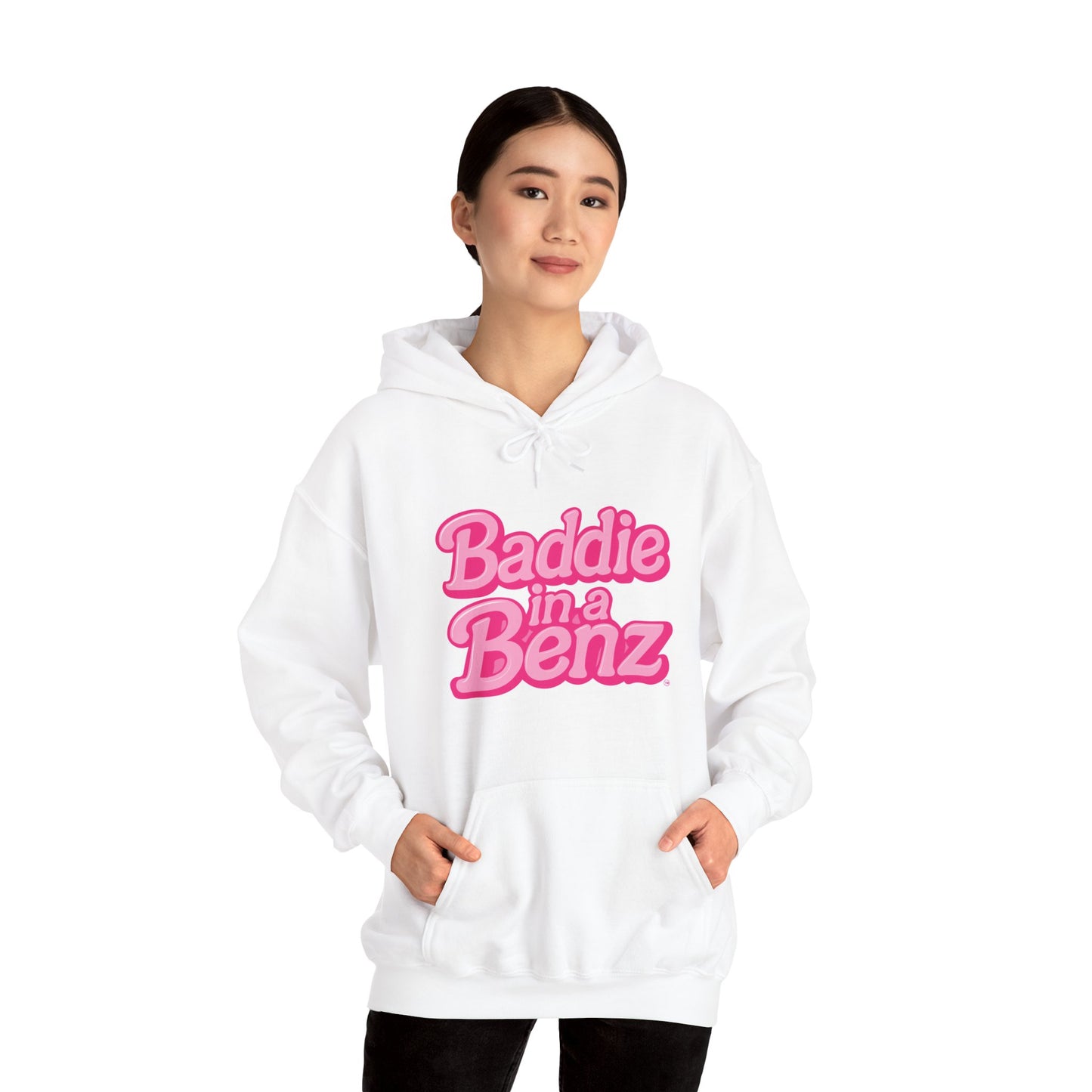 Baddie in a Benz™ Hoodie | Everyday Comfort | Pink Logo