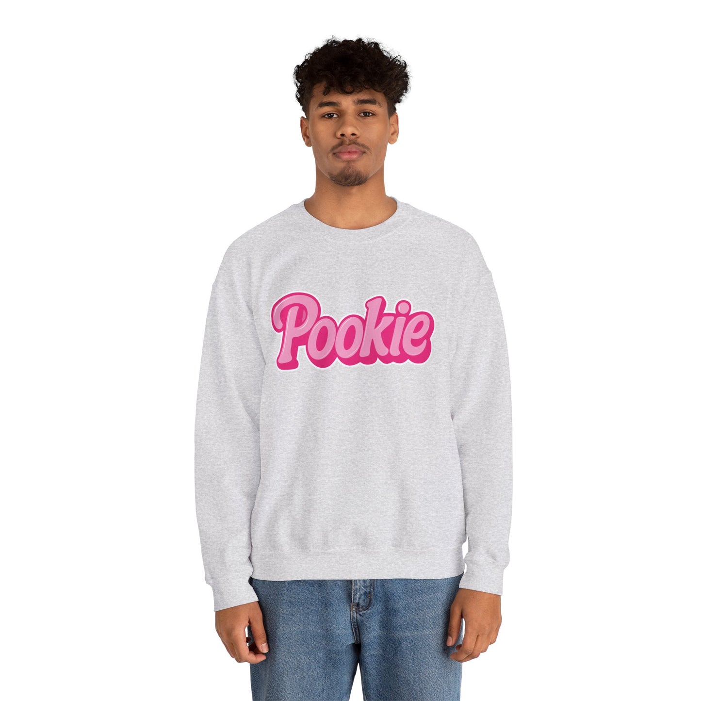 Pookie | Baddie in a Benz™ Cozy Unisex Crewneck Sweatshirt | PINK LOGO