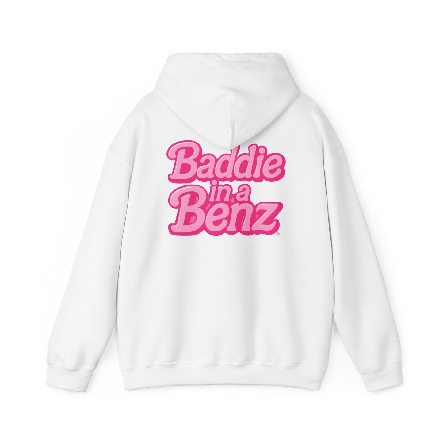 Baddie in a Benz™ | Unisex Heavy Blend™ Hooded Sweatshirt - Double Logo | Pink