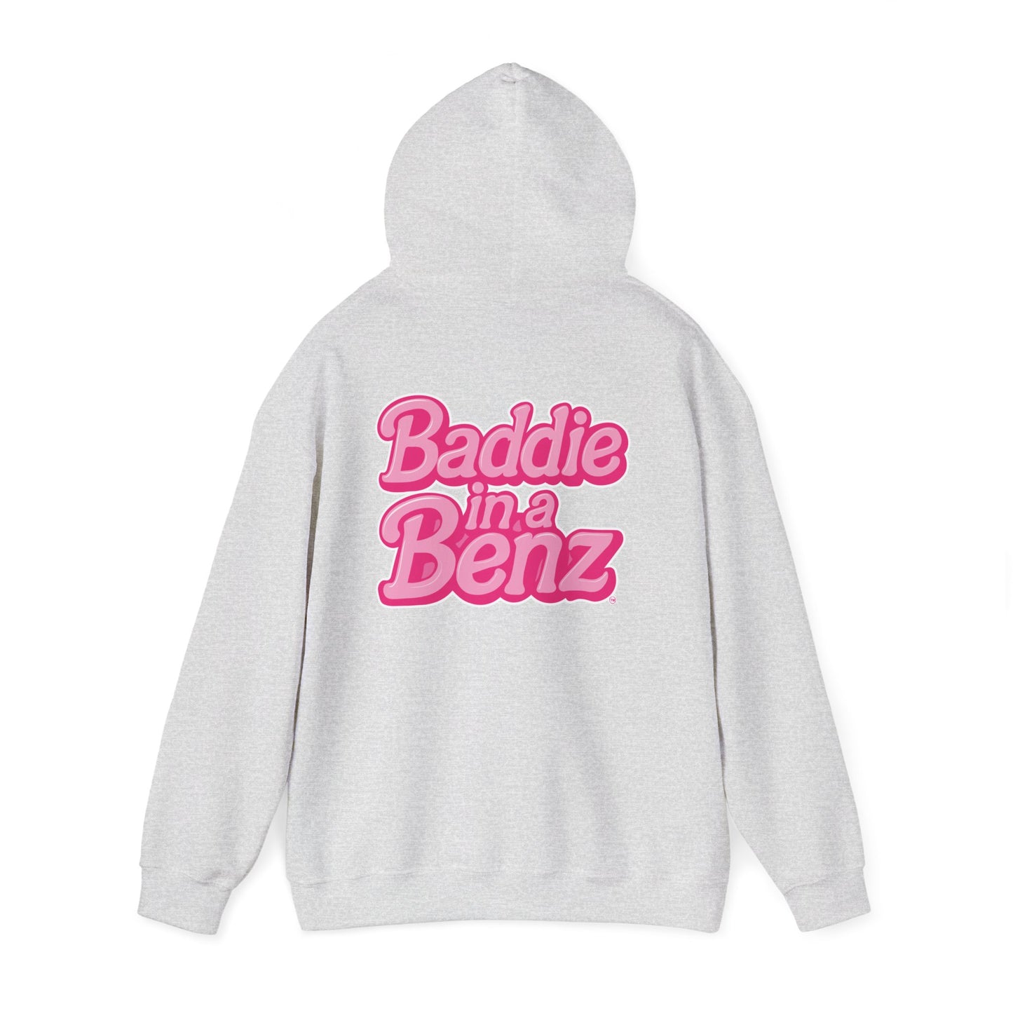 Baddie in a Benz™ | Unisex Heavy Blend™ Hooded Sweatshirt - Double Logo | Pink