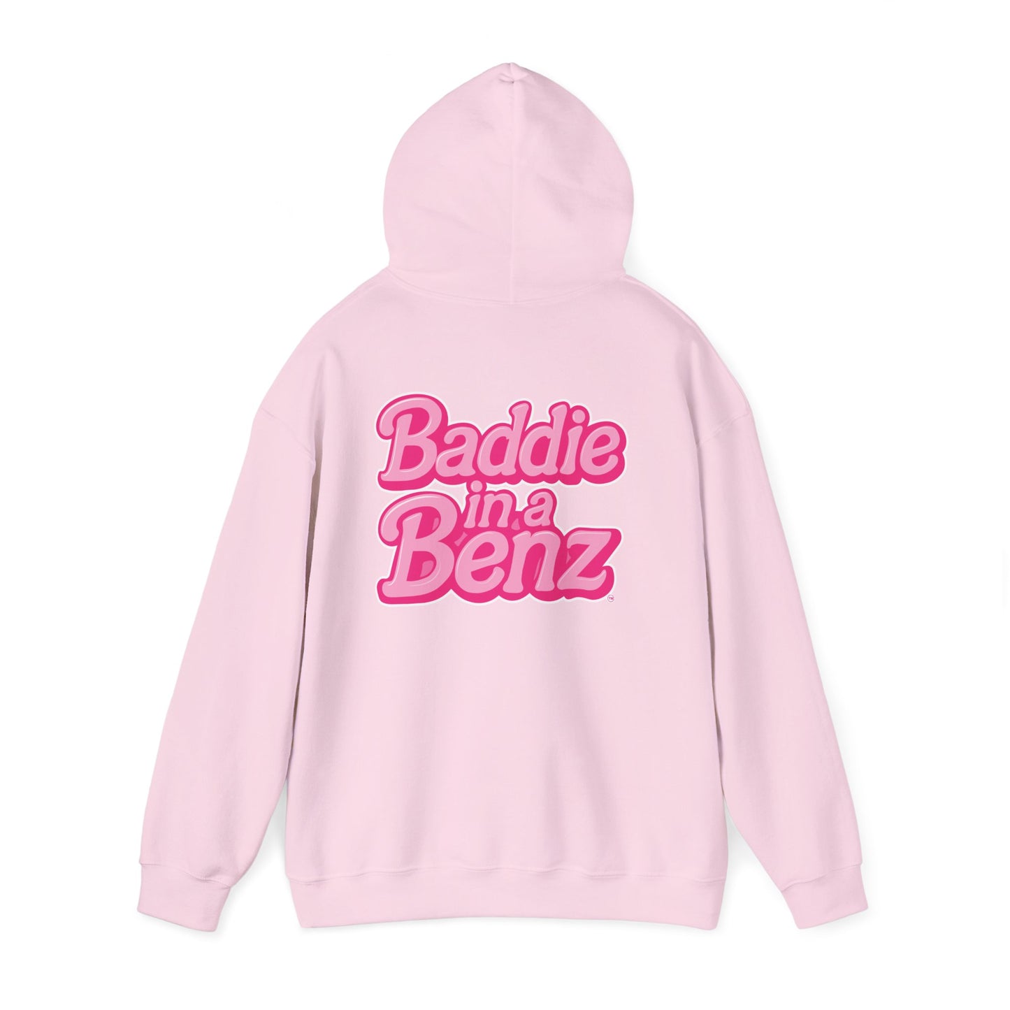 Baddie in a Benz™ | Unisex Heavy Blend™ Hooded Sweatshirt - Double Logo | Pink