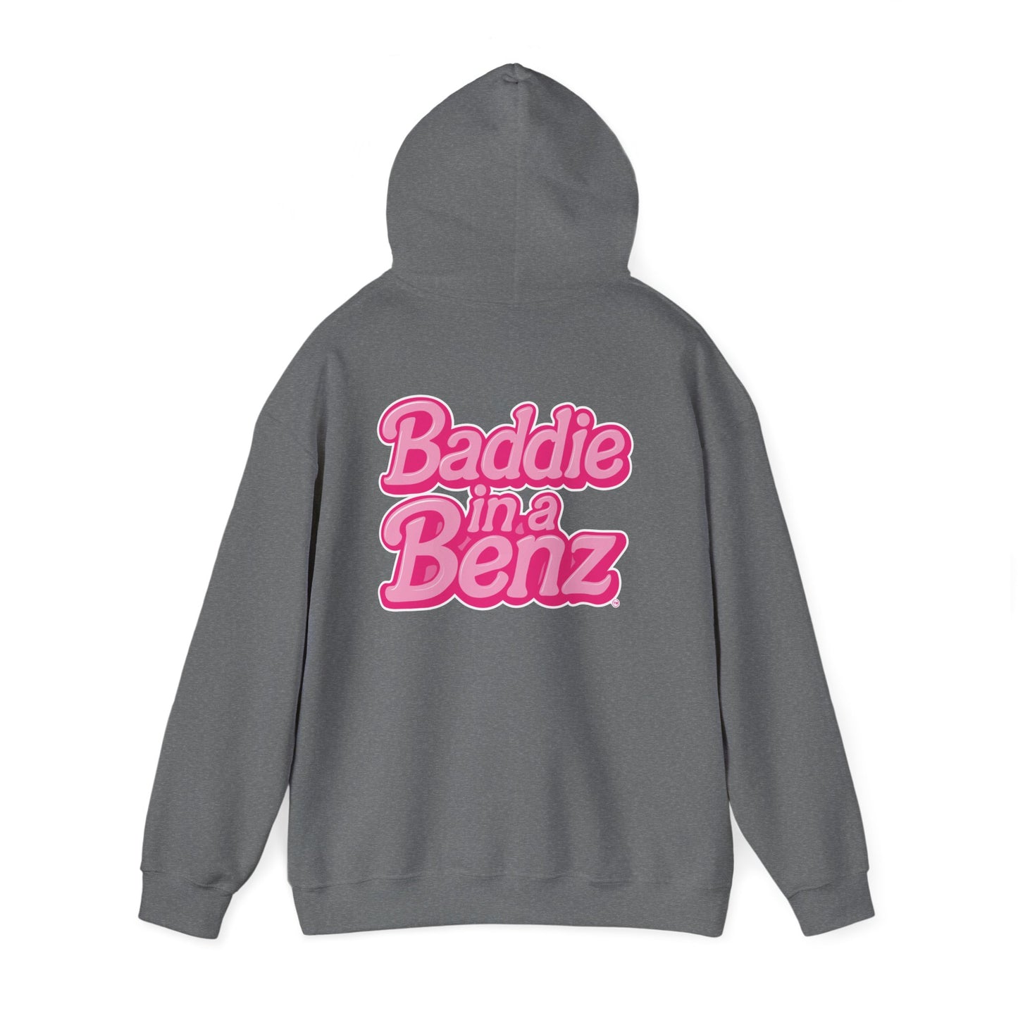 Baddie in a Benz™ | Unisex Heavy Blend™ Hooded Sweatshirt - Double Logo | Pink