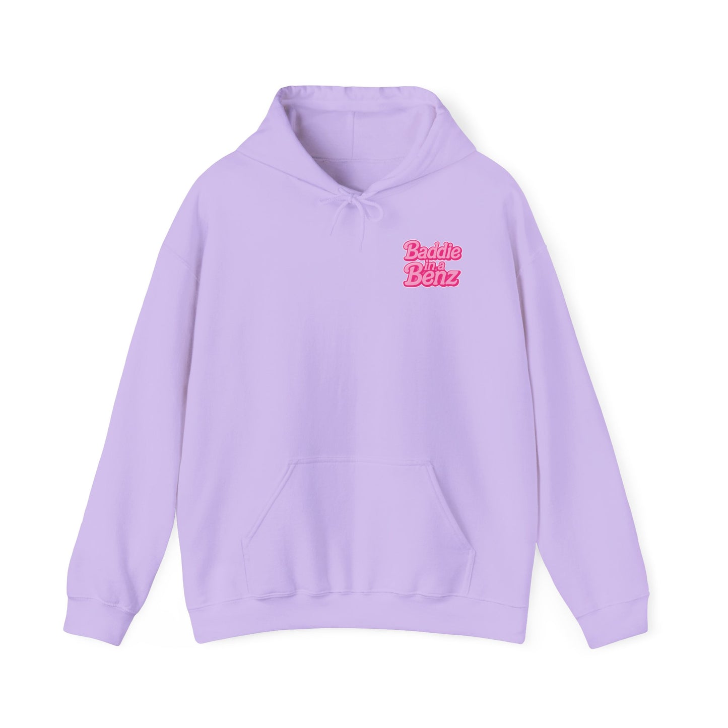 Baddie in a Benz™ | Unisex Heavy Blend™ Hooded Sweatshirt - Double Logo | Pink
