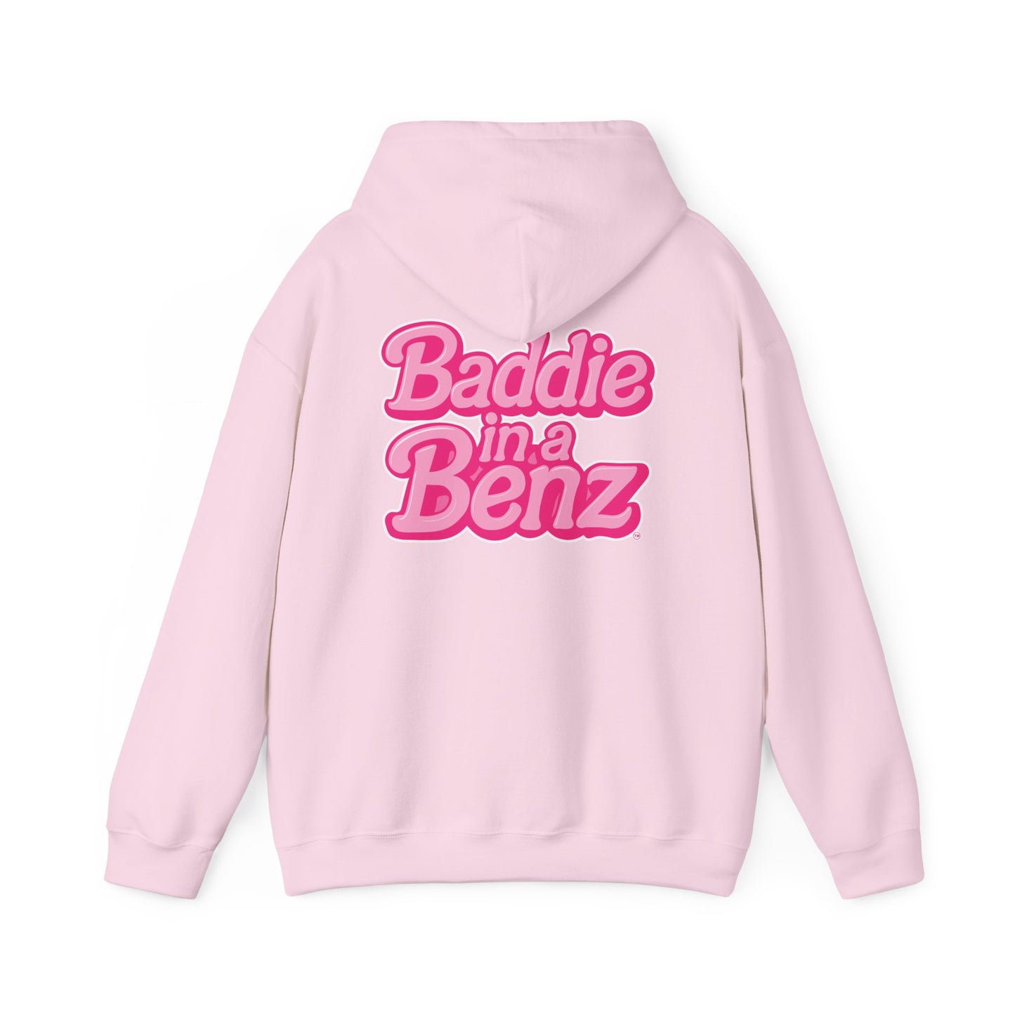 Baddie in a Benz™ | Unisex Heavy Blend™ Hooded Sweatshirt - Double Logo | Pink