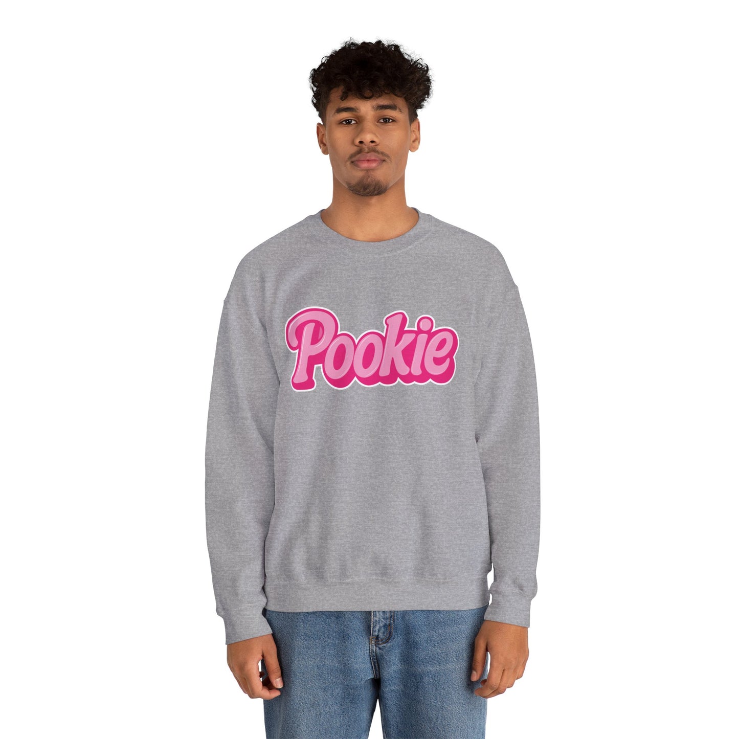 Pookie | Baddie in a Benz™ Cozy Unisex Crewneck Sweatshirt | PINK LOGO