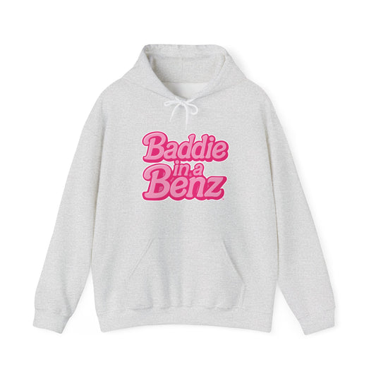 Baddie in a Benz™ Hoodie | Everyday Comfort | Pink Logo