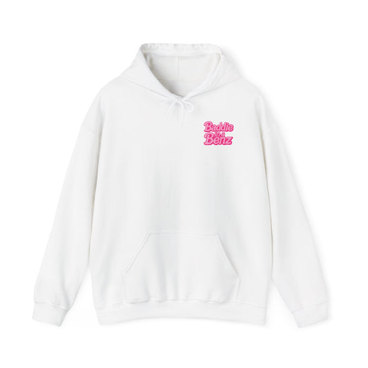 Baddie in a Benz™ | Unisex Heavy Blend™ Hooded Sweatshirt - Double Logo | Pink