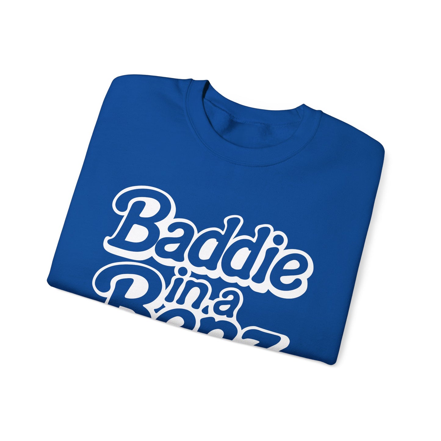 Baddie in a Benz™ | Cozy Unisex Crewneck Sweatshirt  | White Logo