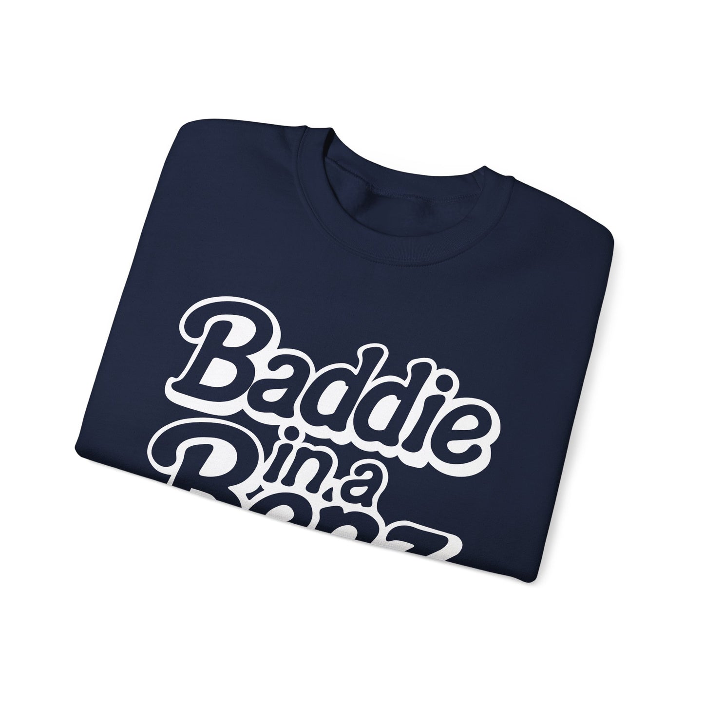 Baddie in a Benz™ | Cozy Unisex Crewneck Sweatshirt  | White Logo