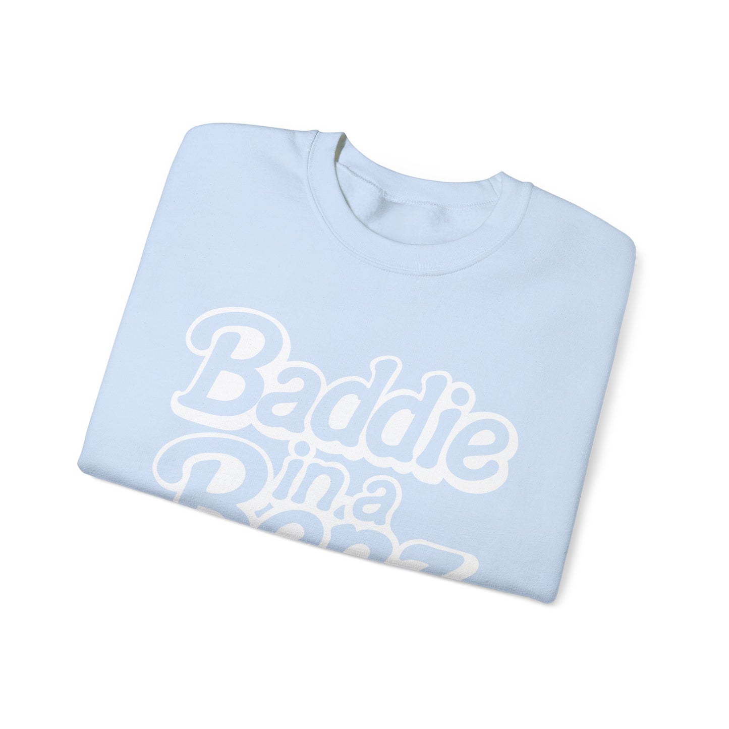 Baddie in a Benz™ | Cozy Unisex Crewneck Sweatshirt  | White Logo