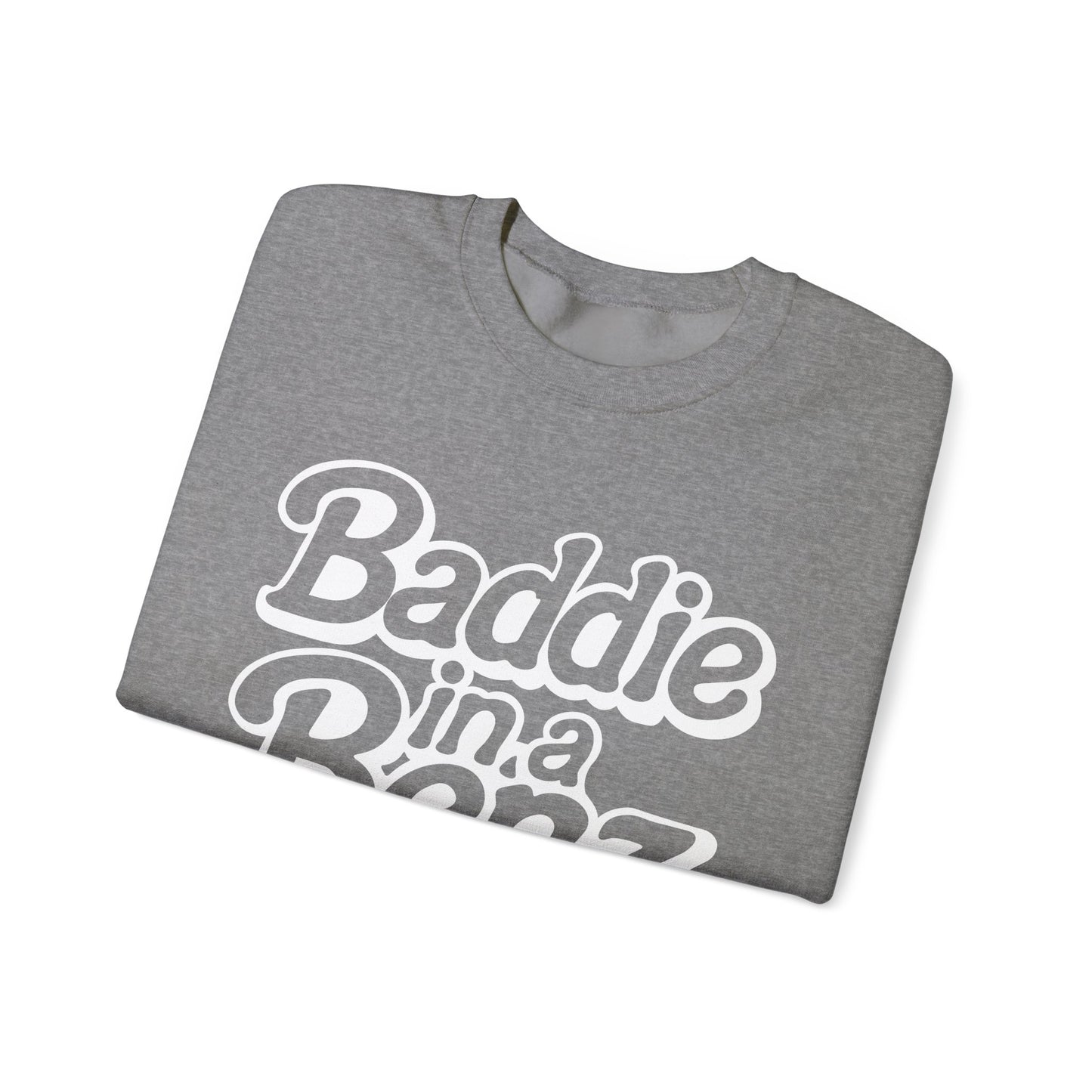 Baddie in a Benz™ | Cozy Unisex Crewneck Sweatshirt  | White Logo