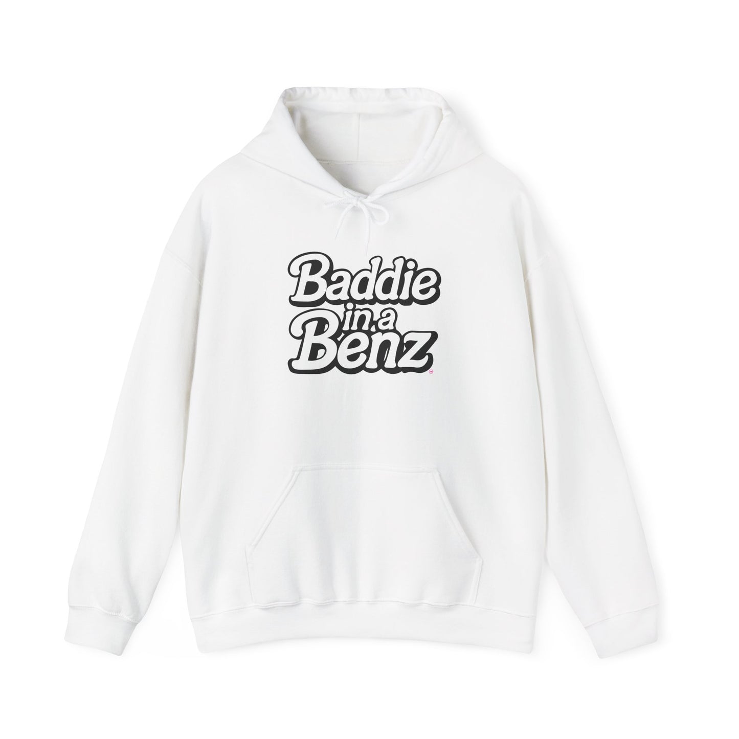 Baddie in a Benz™ Hoodie | Cool Sweatshirt , Perfect for Casual Outings, Everyday Comfort | Black & White