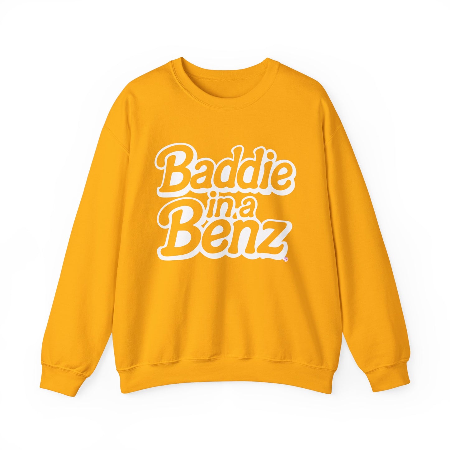 Baddie in a Benz™ | Cozy Unisex Crewneck Sweatshirt  | White Logo