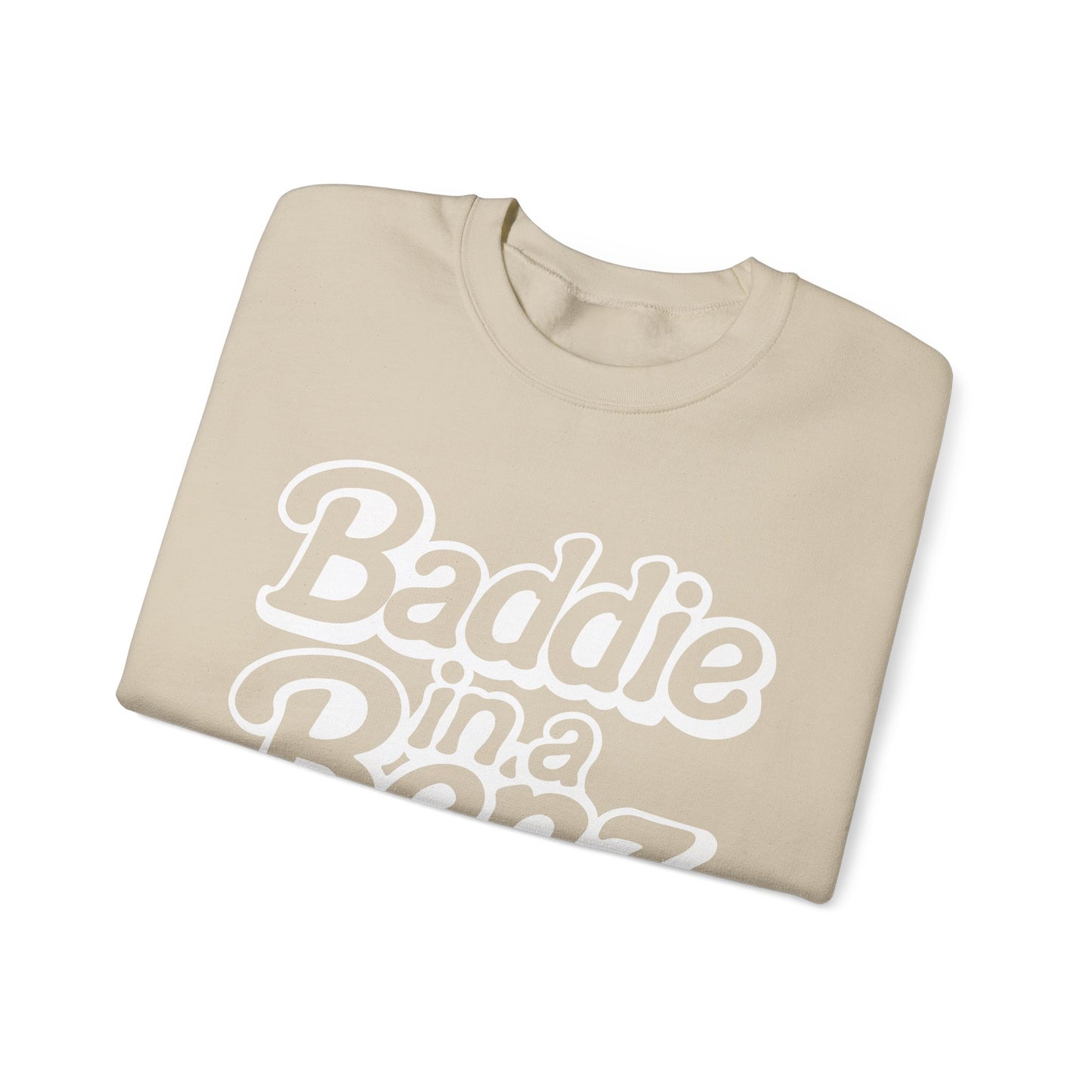 Baddie in a Benz™ | Cozy Unisex Crewneck Sweatshirt  | White Logo
