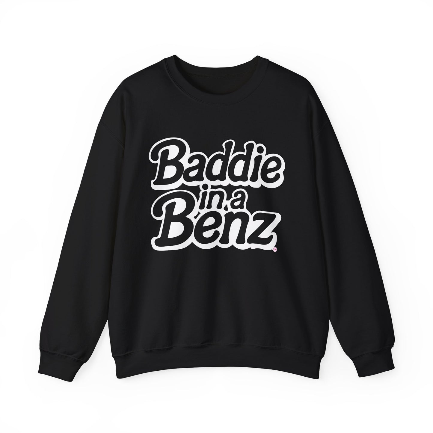 Baddie in a Benz™ | Cozy Unisex Crewneck Sweatshirt  | White Logo