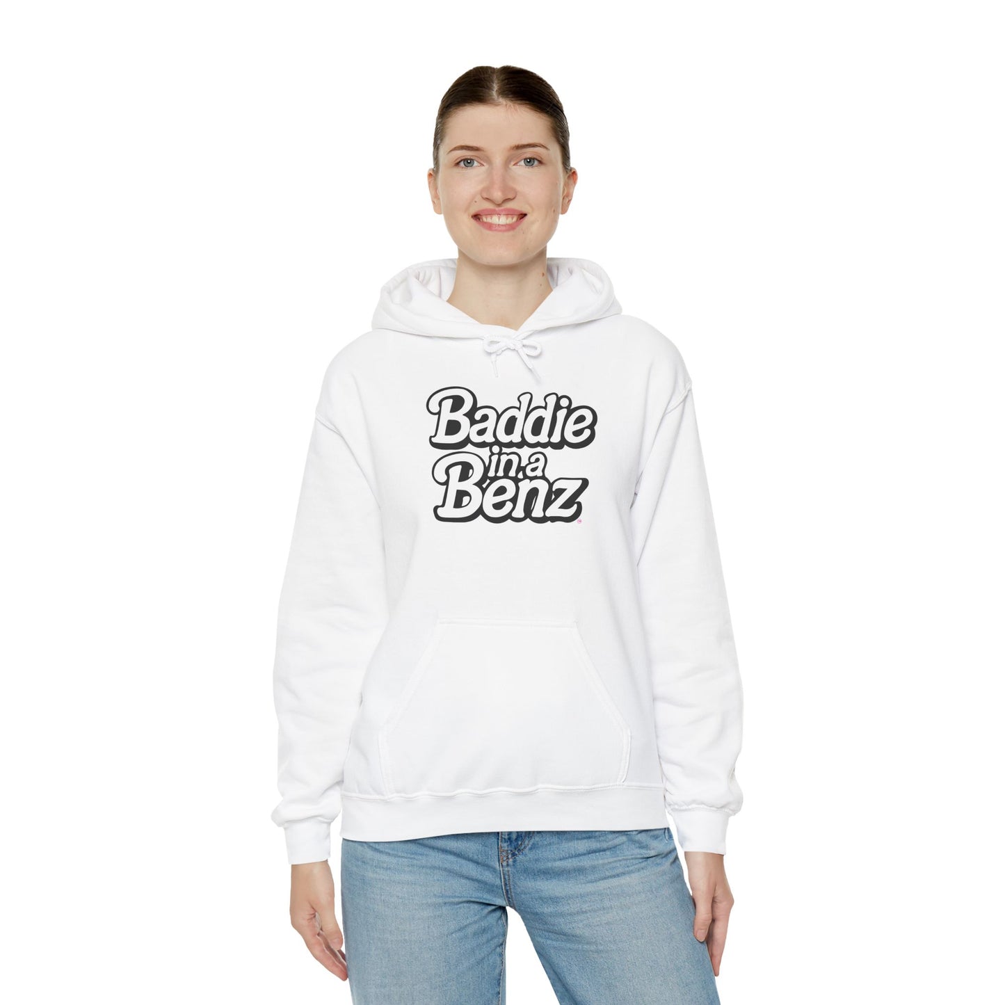 Baddie in a Benz™ Hoodie | Cool Sweatshirt , Perfect for Casual Outings, Everyday Comfort | Black & White