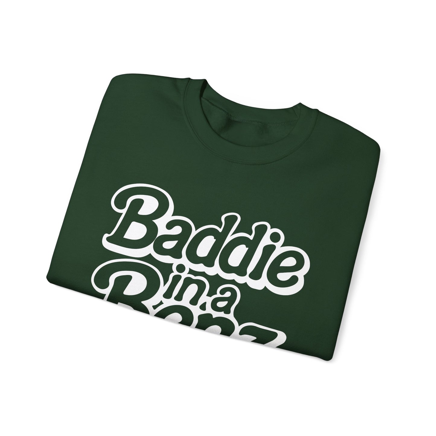 Baddie in a Benz™ | Cozy Unisex Crewneck Sweatshirt  | White Logo