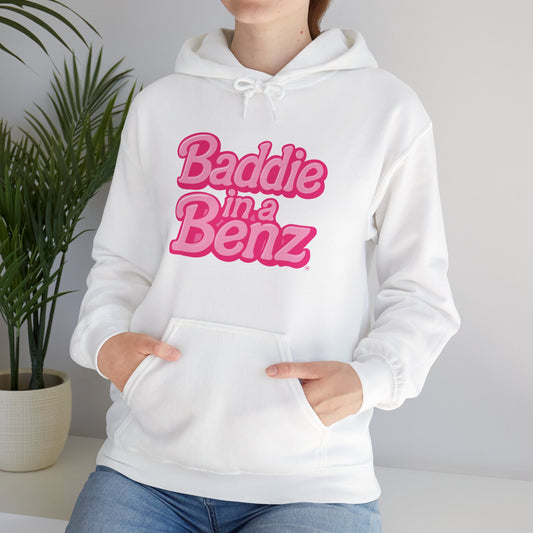 Baddie in a Benz™ Hoodie | Everyday Comfort | Pink Logo